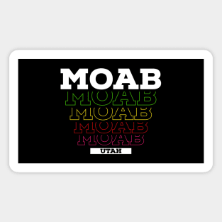 I Love MOAB Utah USA Vintage Magnet